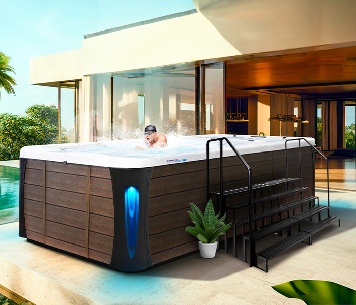 Calspas hot tub being used in a family setting - Omaha